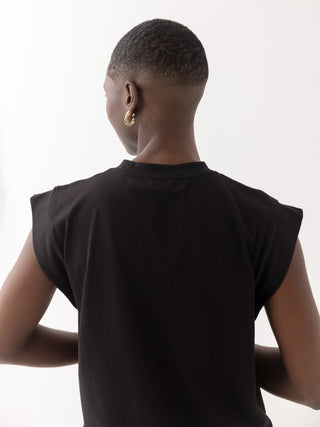 The Sleeveless Shirt - Black
